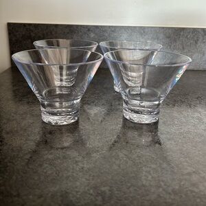 Anthropologie Clear Nonbreakable Martini Glasses